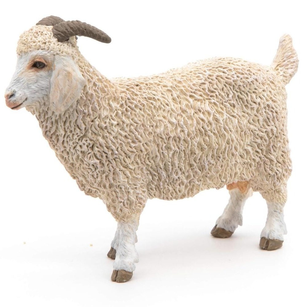 Angora Goat Farm Animal Figurine - Hand Painted Farm Animal Toy Action Figure - Picture 13 of 15